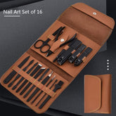 16 PCs Nail Clipper/Manicure & Pedicure Kit-Rose